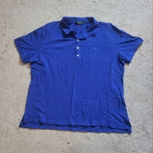 Lauren Ralph Lauren Womens Blue Polo Shirt
